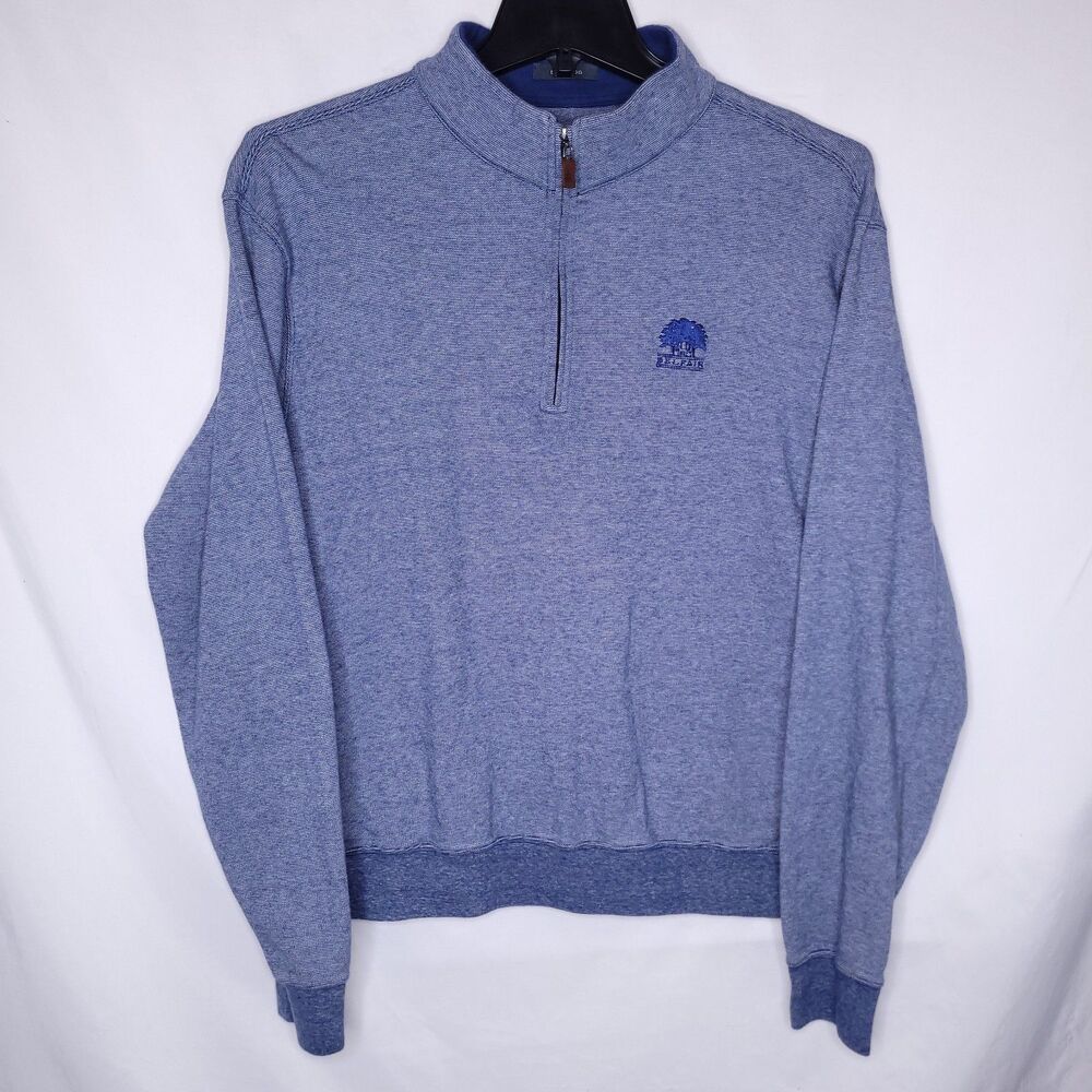 Turtleson 1/4 Zip Pullover Sweater Mens Medium Blue Cotton